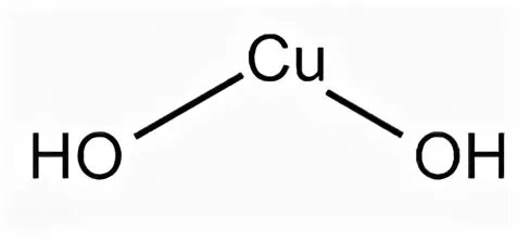 Структурная формула гидроксида меди