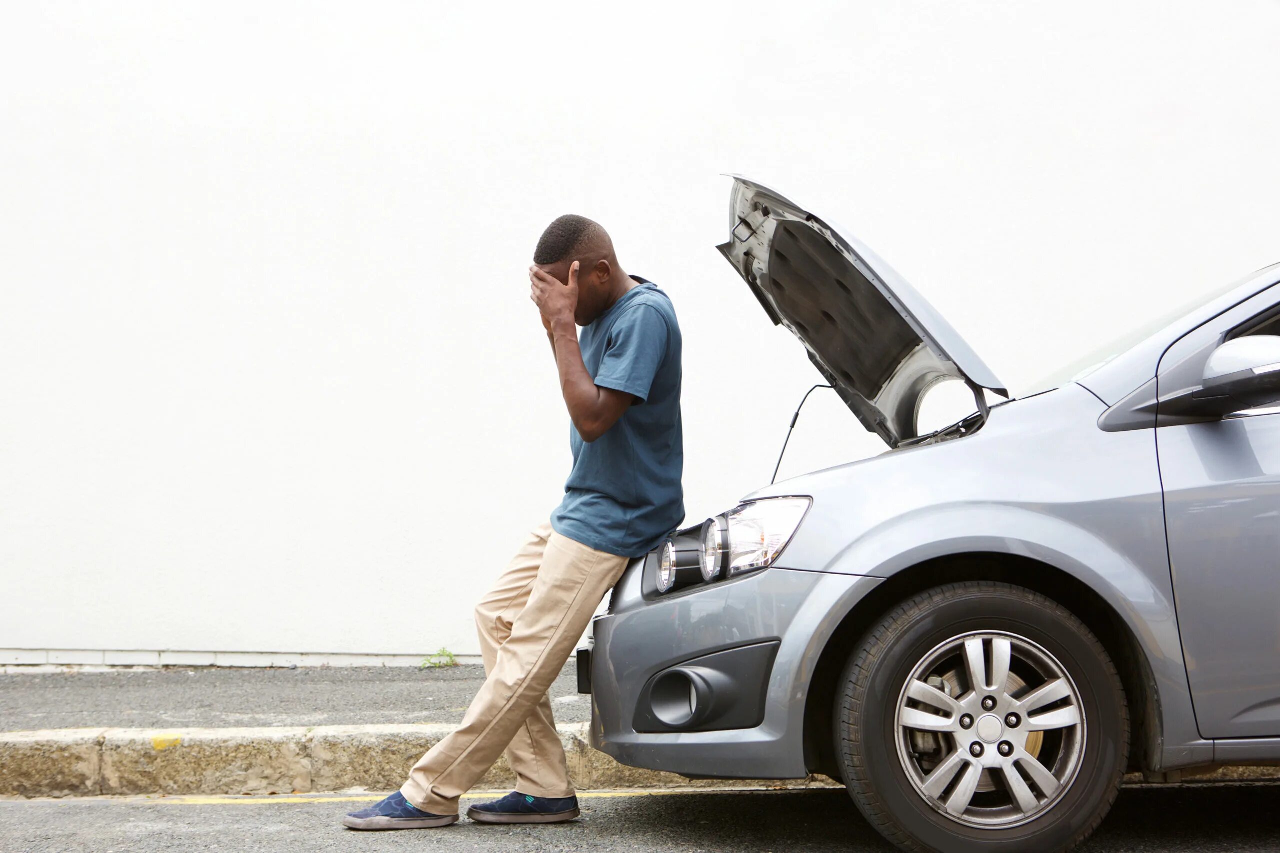 He got of the car