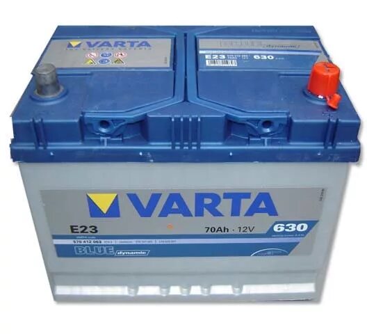 70 ампер часов. Аккумулятор варта 70 ампер. 570412063 Varta. Varta e23 Blue Dynamic 70 а/ч 630а. Varta Blue Dynamic Asia e23 70.