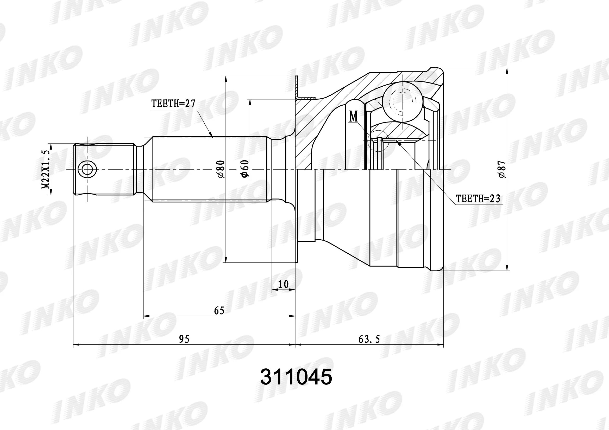 1 23 27 36. Inko 311045 шрус внешний 27/23. Шрус Inko внешний, арт. 311045. Шрус внешний 23/19 Inko 327003. Inko 327001 шрус внешний 23/19.