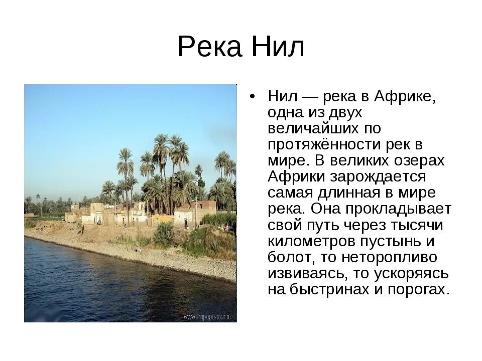 Города на ниле реке