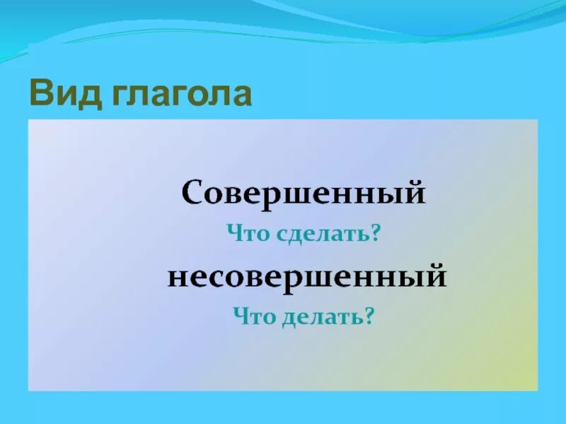 Совершеннный не совершен ный вид глаголп. Вид глагола. Вид глагола презентация. Несовершенный вид глагола. Совершенный и несовершенный глагол презентация