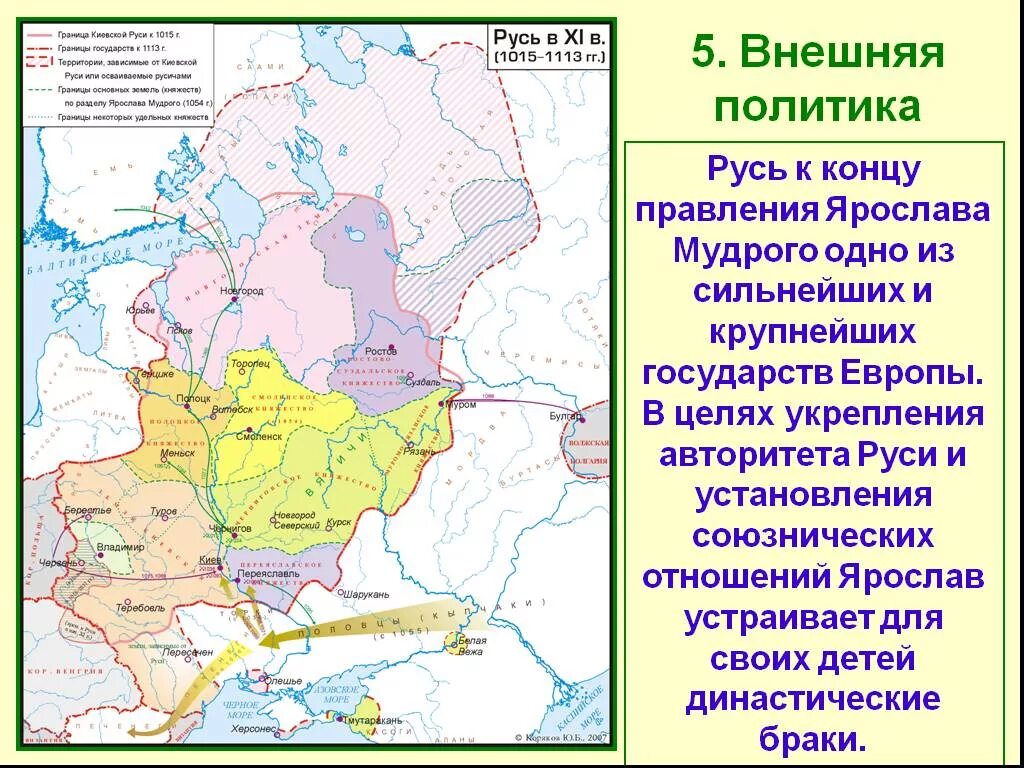 8 государство русь при ярославе мудром. Карта древнерусского государства при Ярославе мудром.