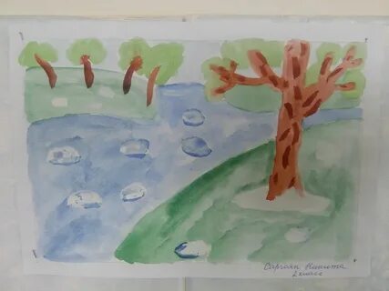 Рисунок весенняя капель 3 класс