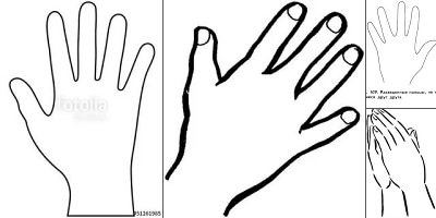 ладошка раскраска