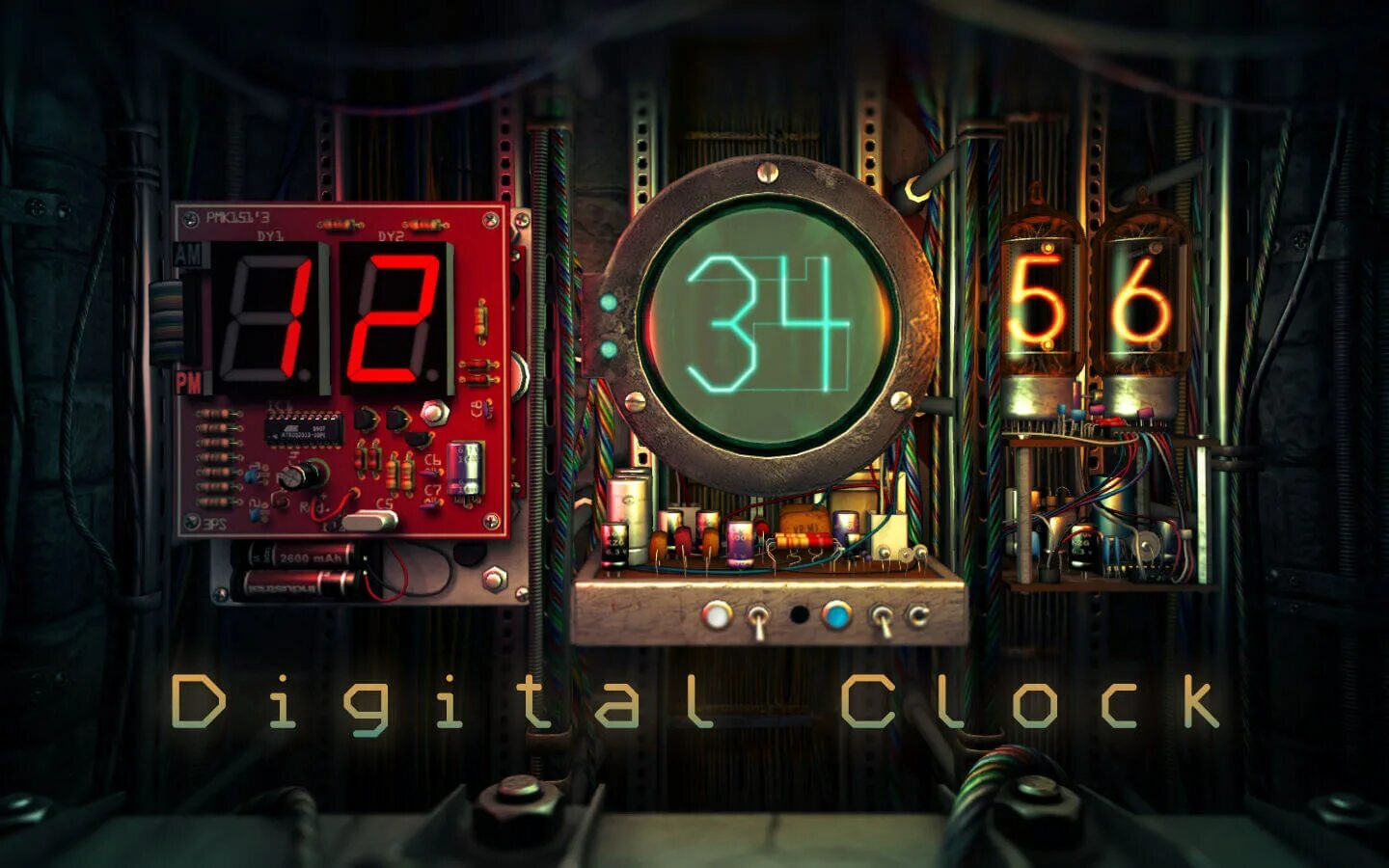 Час заставка электронных. Digital Clock 3d Screensaver. Часы цифровые 3d. Скринсейвер цифровые часы. Рабочие столы для электронных часов.