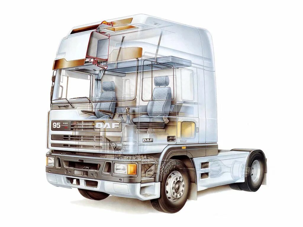 Прозрачный грузовик. DAF ft95. DAF 95 1994. DAF 95 500 super Space Cab. DAF Trucks 95xf.