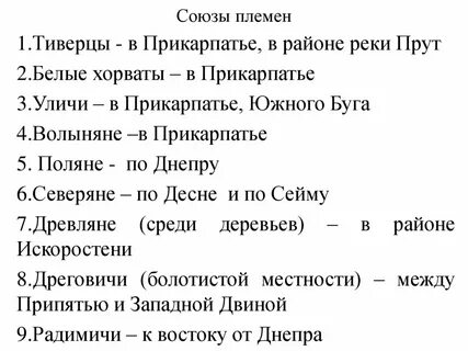 Кто возглавлял союзы племен