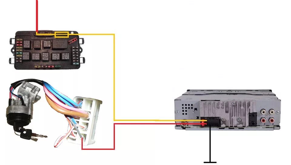 Схема подключения аудиосистемы ВАЗ 2114. ВАЗ 2114 магнитола через замок зажигания. ВАЗ 2114 подключаем магнитолу от зажигания. Схема подключения магнитолы ВАЗ 2114 через замок зажигания. Магнитола через замок зажигания
