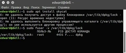Dpkg frontend lock