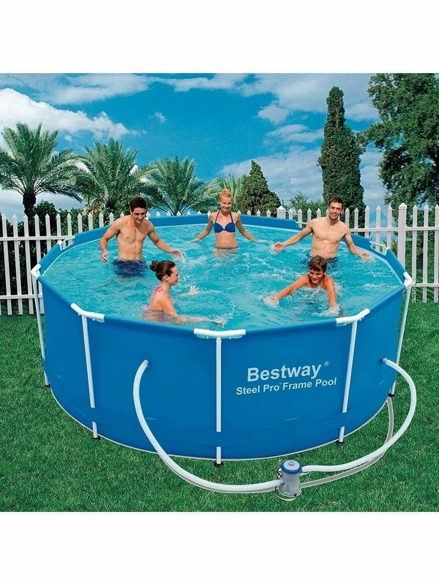 Бассейн 305х100. Бассейн каркасный bestway steel pro 6148л 305х100см. бассейн каркасный bestway steel pro 6148л 305х100см, с фильтром-насосом. бассейн бествей 305 100 каркасный. бассейн каркасный bestway 305x100.