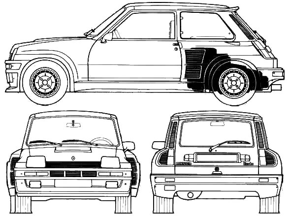 Турбо чертеж. Renault 5 maxi turbo blueprint. renault 5 turbo чертеж. renault 5 turbo rally чертеж. renault 5 размер.