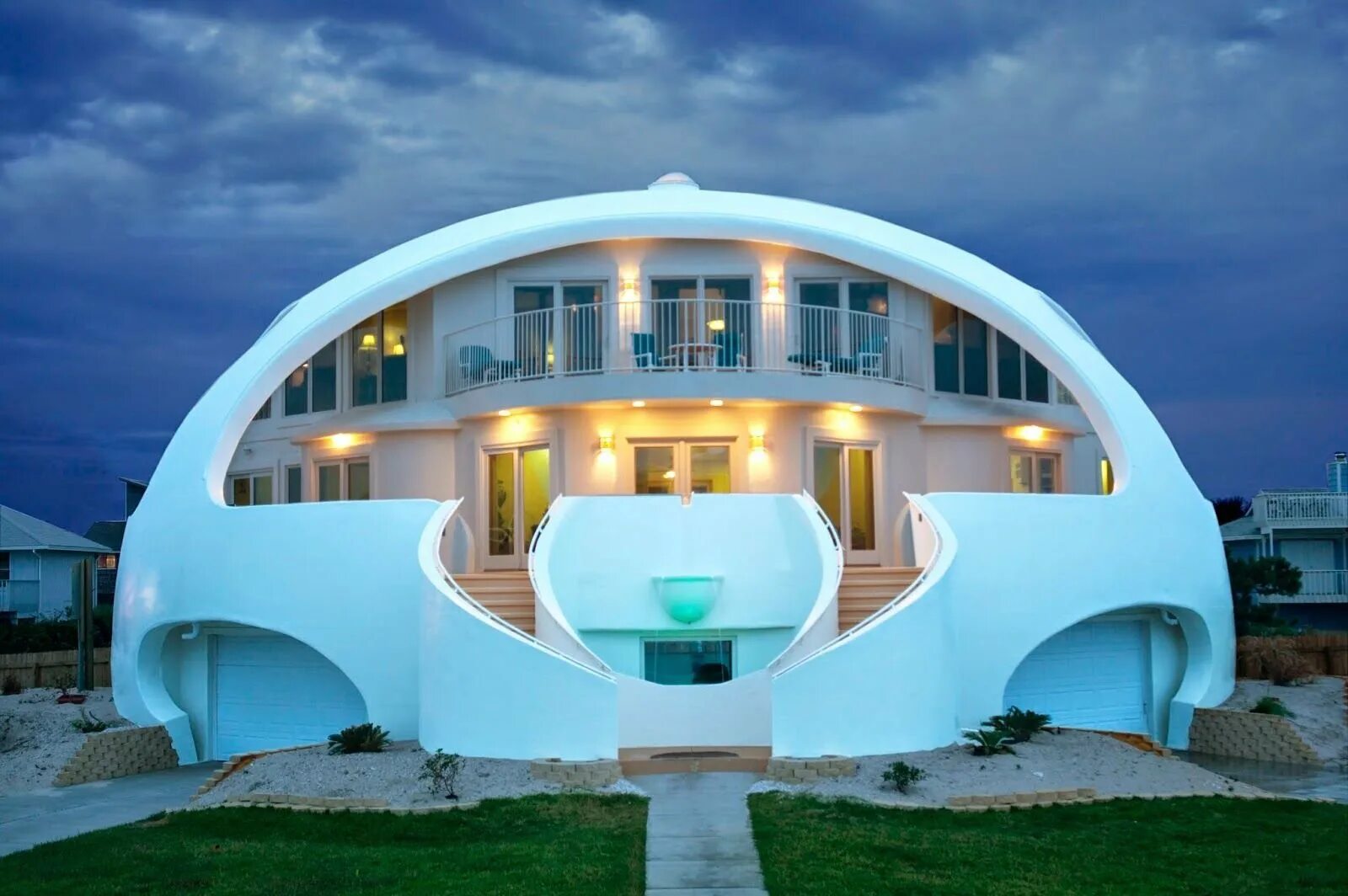 Купольный дом Жака Фреско. Дом–купол (Dome House). Флорида, США.. Дом купол Флорида Сиглер. Monolithic Dome House-