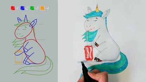 Рисуем единорога поэтапно