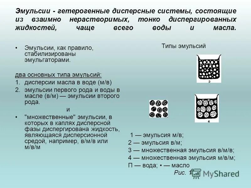 Производство эмульсий