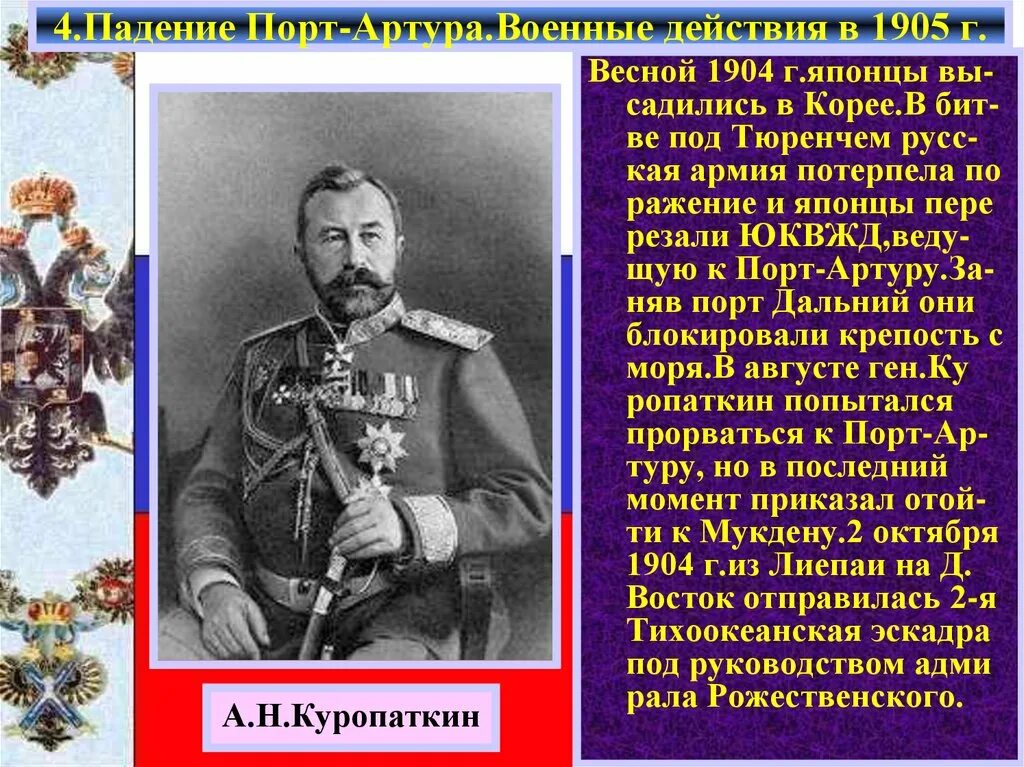 Россия потерпела в войне с японией. Куропаткин 1904. Генерал Куропаткин. Куропаткин русско японская.