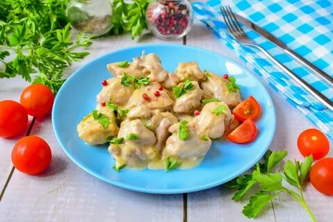 Филе грудки в сметанном соусе