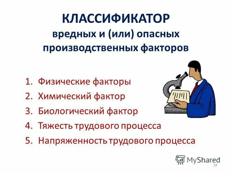 4. вредный или опасный фактор. классификация вредных производственных факторов. 4. 4.
