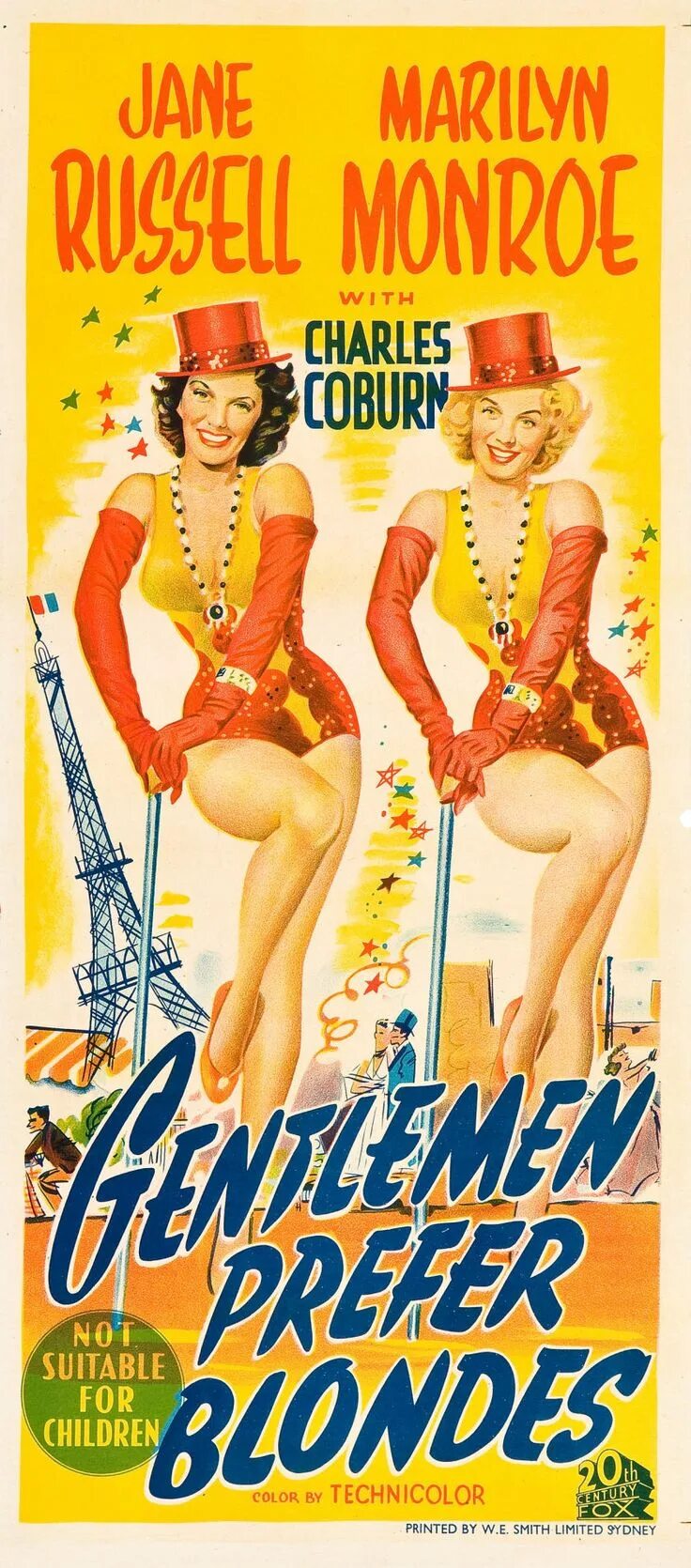 Prefer blondes. Джентльмены предпочитают блондинок Gentlemen prefer blondes (1953). Poster джентльмены предпочитают блондинок.