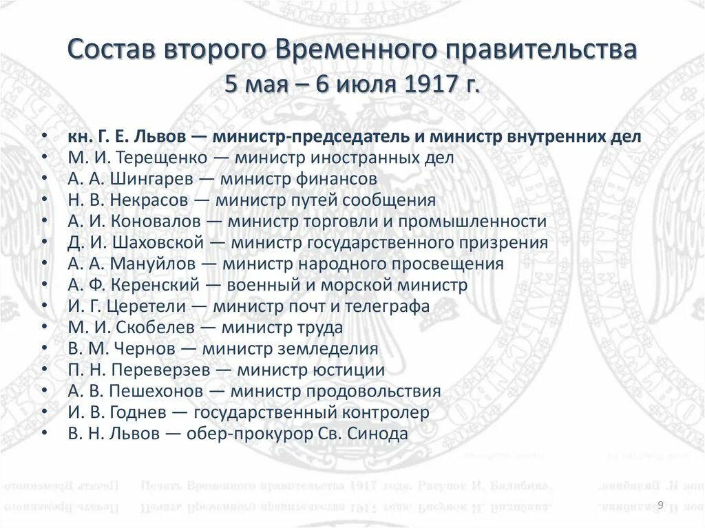 Второй состав временного правительства 1917. 3 состав временного правительства 1917. Состав второго временного правительства. Состав временного правительства в феврале 1917. Председатель временного правительства март 1917.