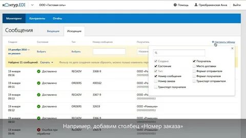 Контур диадок edi