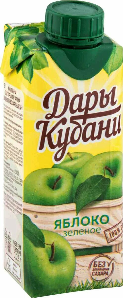 дары кубани яблоко. 2 л. нектар сады кубани яблочно-персиковый 1л (prisma). дары кубани яблоко. Tba 18шт (365сут).