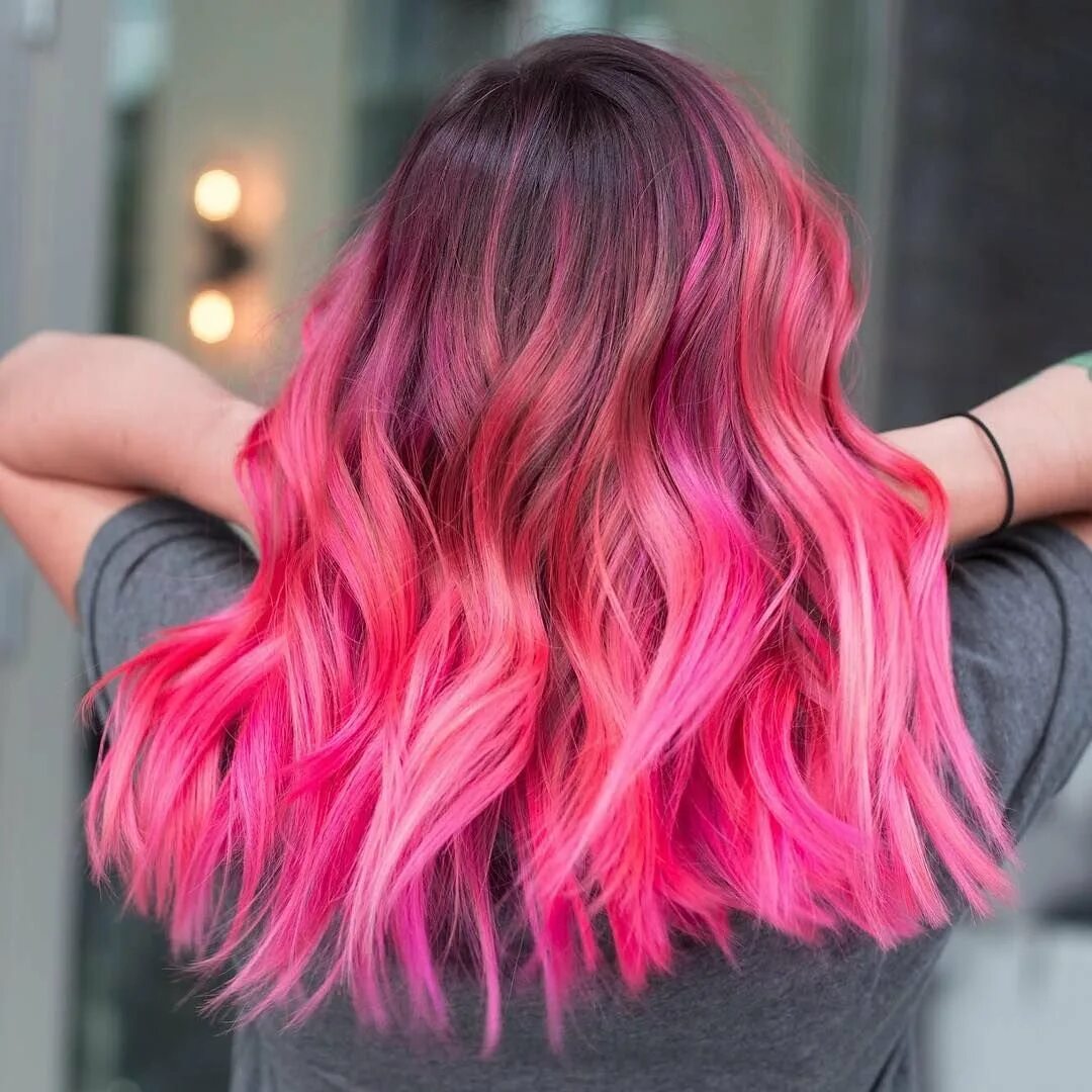 Пинк Хеир. Розовые концы. Розовый цвет волос. Розовое окрашивание. Розово волосый