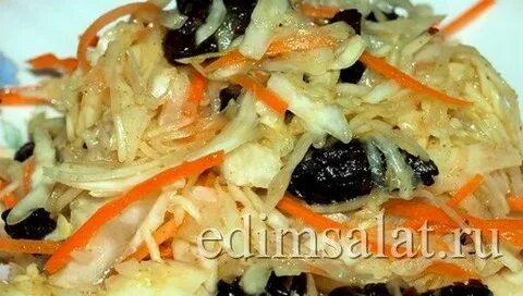 Рецепт капусты с изюмом быстрого приготовления