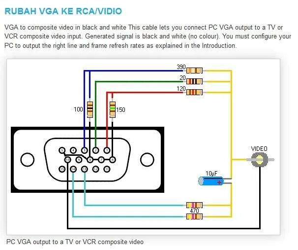 Переходник VGA RCA схема. Эмулятор монитора VGA схема. Переходник VGA RCA тюльпан схема. Распиновка VGA тюльпан схема.