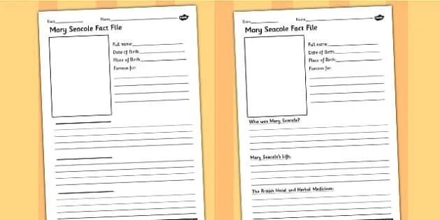 Portfolio make a fact file. Fact file about yourself. fact file. fact file worksheet. fact file template.