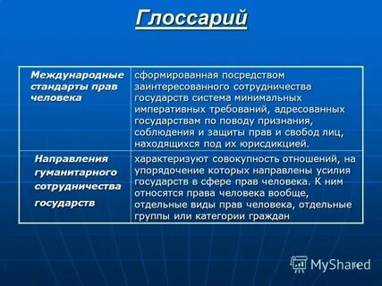 Комплекс международно правовых стандартов