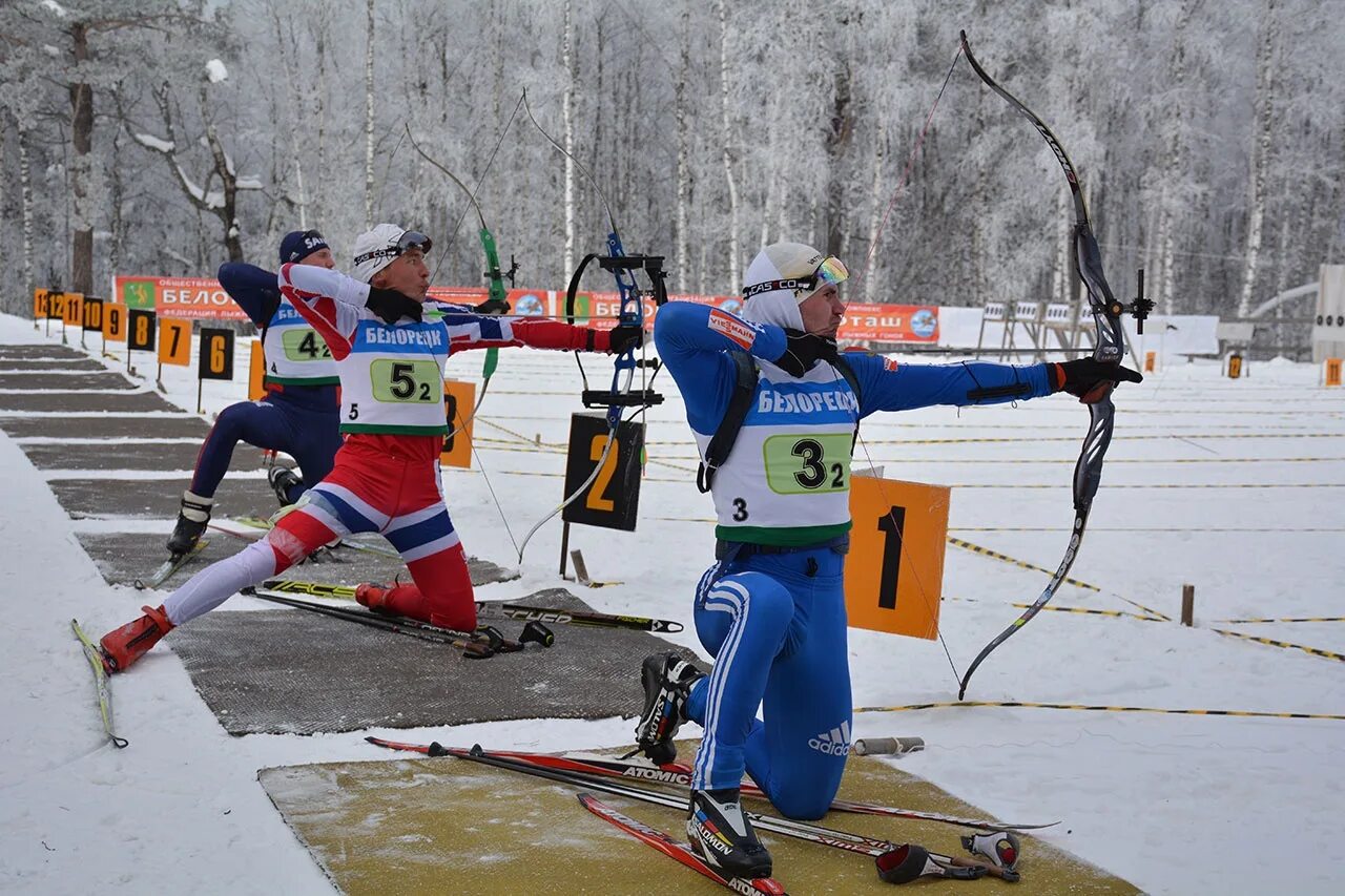 Мид спорта лижнной гонки исрелба из винтовки. Скиарк или лучный биатлон. Ачери биатлон солнечногорск. Арчери биатлон. Лыжи со стрельбой как называется.