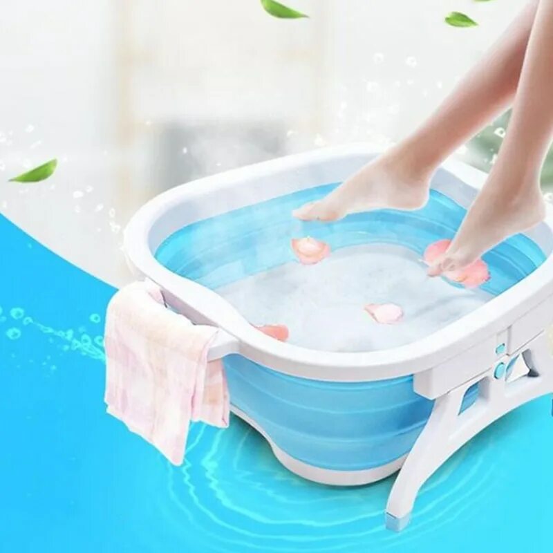 Ванночка для дома. Складная ванночка foldable foot bucket. ванна для ног. гидромассажная ванночка для ног. ванночка массажер для ног.