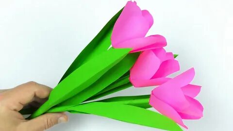 Цветы руками детей из бумаги своими легкие