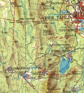 Нижний тагил на карте свердловской