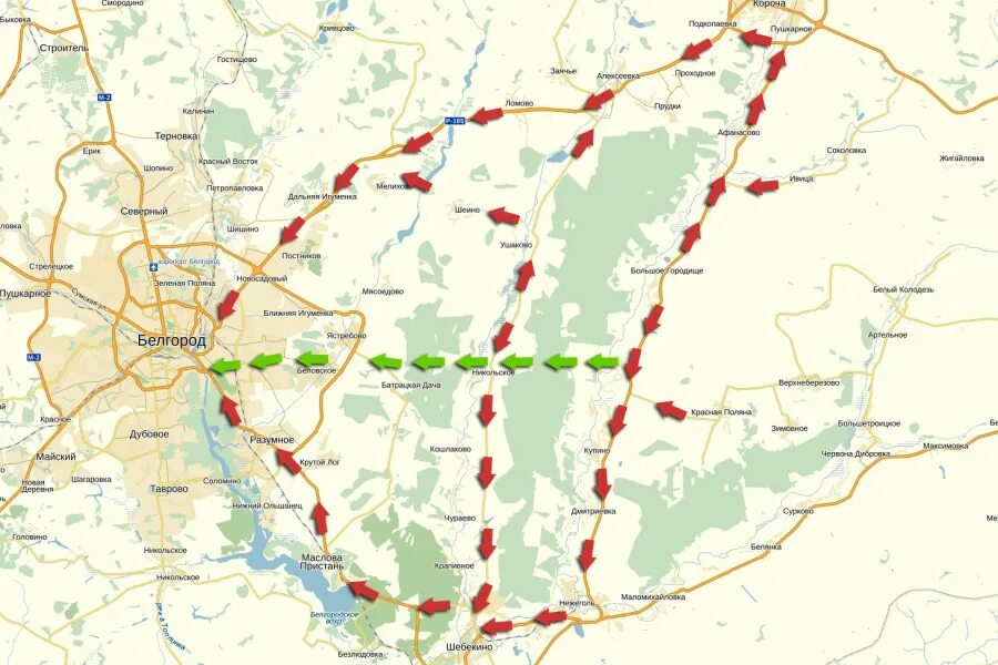 Карта корочанского белгородской. Белгород Короча карта. Путь Белгород Короча. Дорога Белгород Короча на карте. Карта Белгород с дорогами.