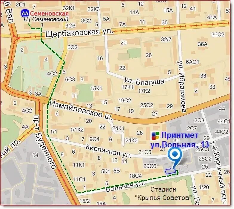 Ул вольная карта. Ул благуша д 6. метро щербаковская на карте. ул вольная д 13 москва. щербаковская улица москва на карте.