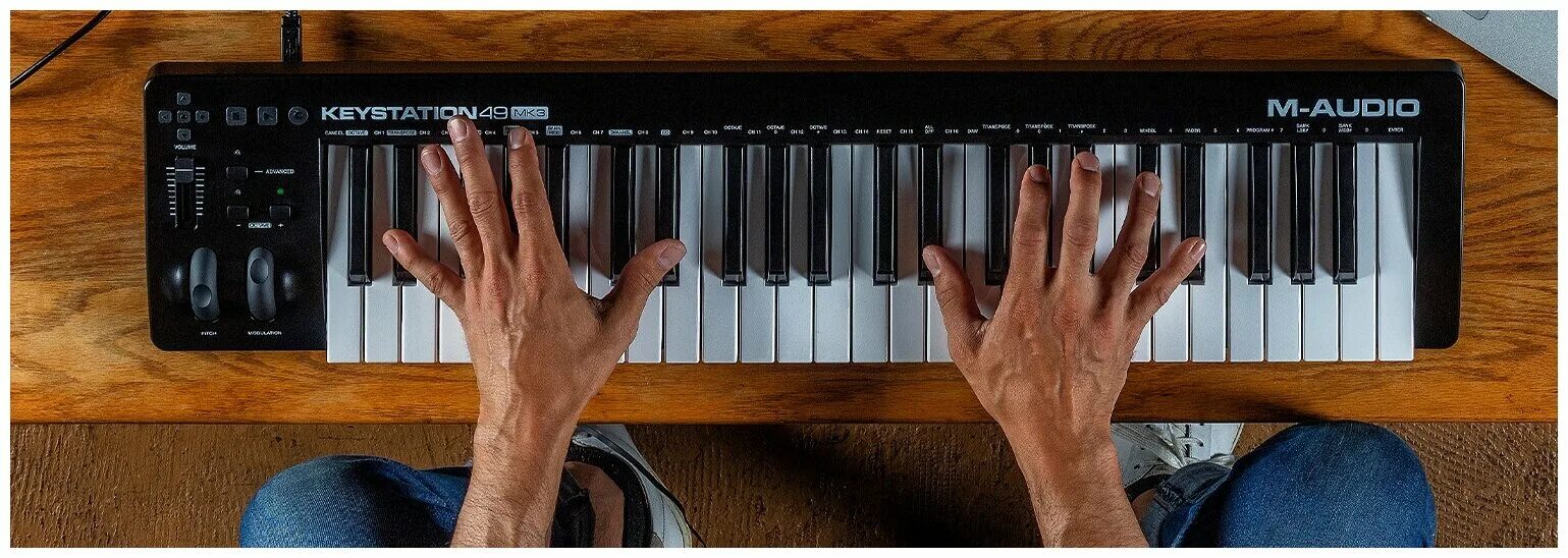 Midi-клавиатура m-audio keystation 49 mk3. M-audio oxygen 61 usb midi controller keyboard. Midi клавиатура cne the cay 88. Midi клавиатура worlde mini. Midi-клавиатура ik multimedia irig keys mini.
