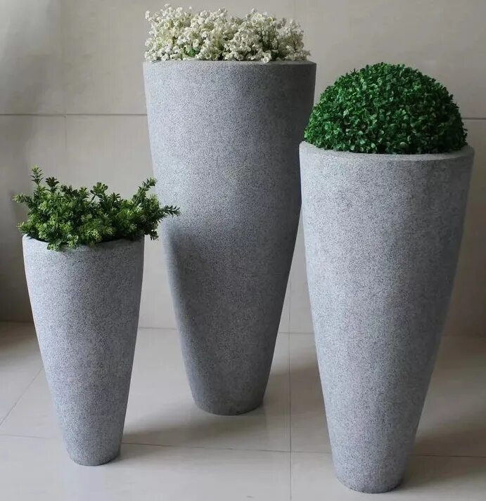 Кашпо ВИНГАРДЕН. Кашпо Stone Planter. Вазон Max Planter-1121. Цветок в горшке.