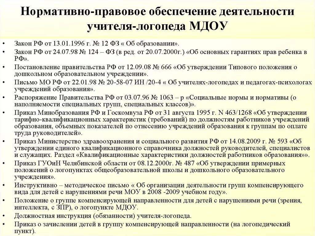 Дети на ставку дефектолога. Нормативно-правовое обеспечение в логопедической деятельности. Нормативно правовое обеспечение логопеда. Нормативно-правовое обеспечение деятельности учителя-логопеда. Положение о работе логопеда.