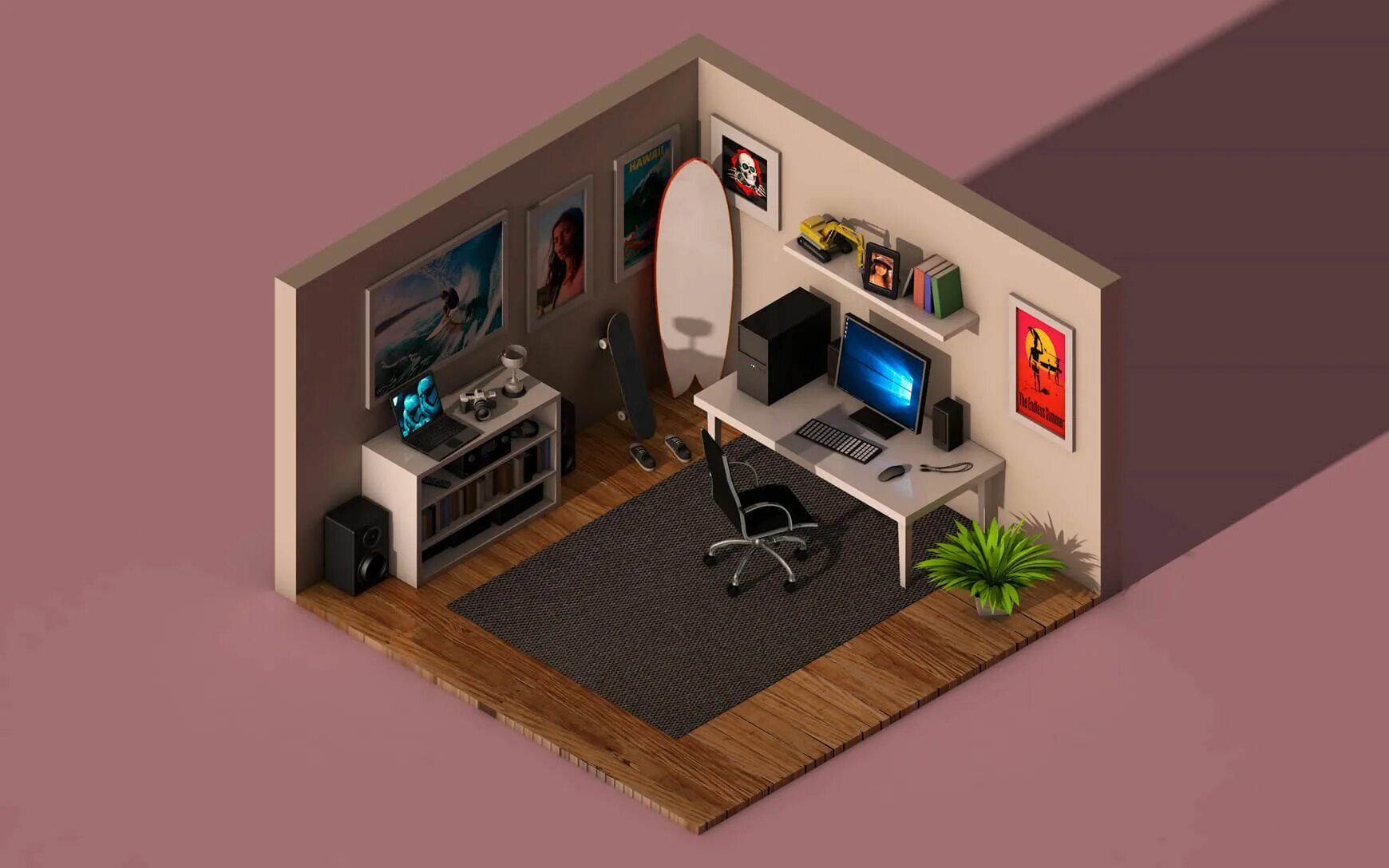 Room78. Изометрические сцены Cinema 4d. Комната isometric 3d. Изометрическая комната в Cinema 4d. Изометрия в Синема 4д.