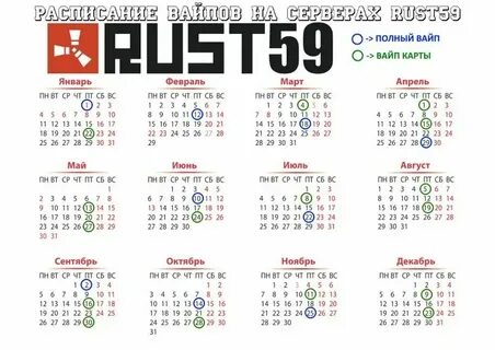 Расписание вайпов