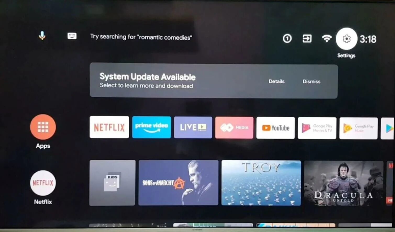 Update android tv. Update android tv