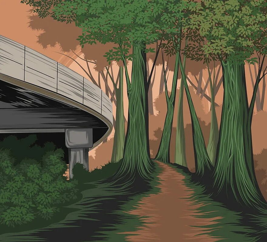 Forest side. Дом в лесу векторная графика. forest вектор.