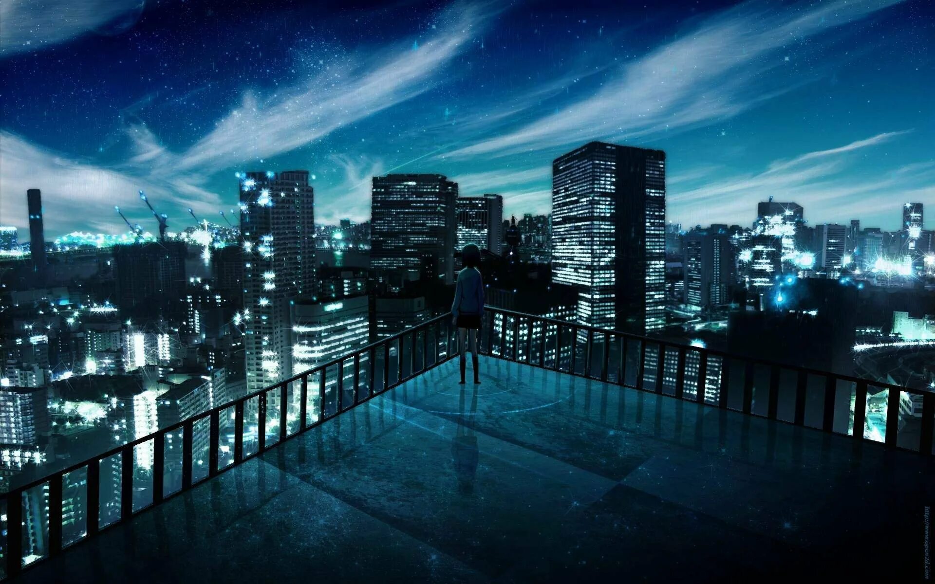 Город фонка. Токийский гуль город. Ночной город с крыши. Крыша здания ночью.