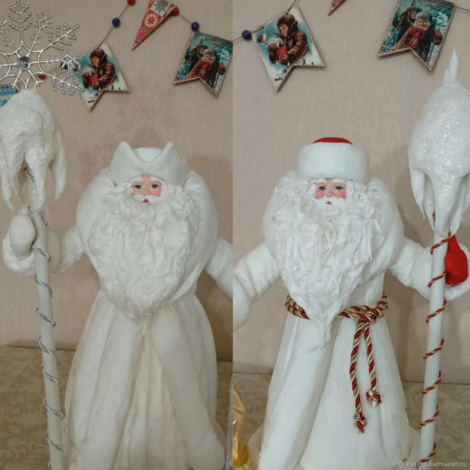 советский дед мороз из ваты. лицо деда мороза из ваты. снегурочка под елку из ваты. ватные игрушки дед мороз мастер. ватная игрушка дед мороз.