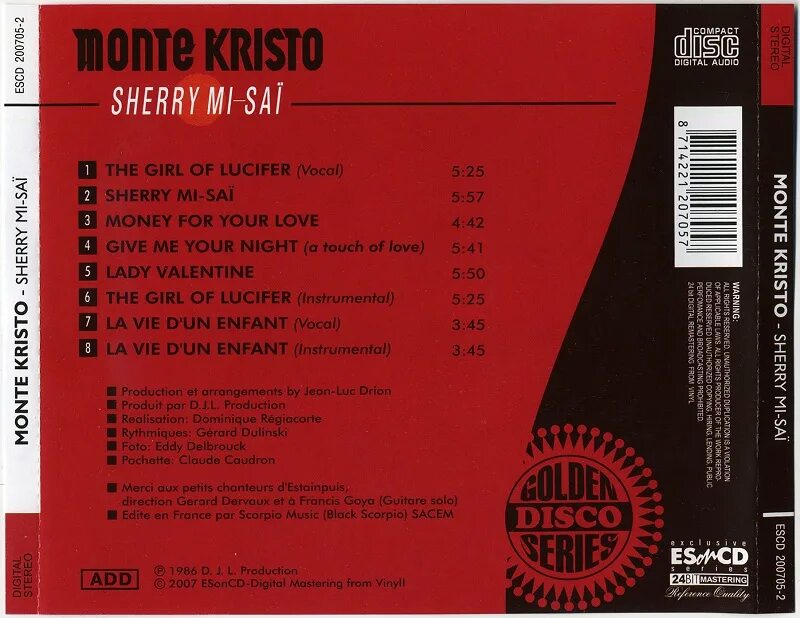 Monte Kristo - Sherry mi-Sai (1986). Monte Kristo Sherry mi Sai (7"). Monte Kristo Sherry mi Sai (12"). Monte Kristo Lady Valentine 1988. X flac