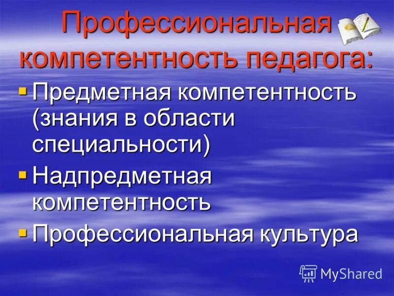 Предметная компетенция учителя английского языка