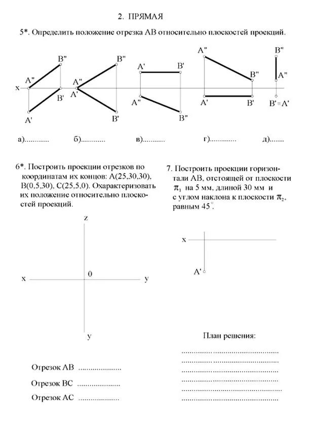 Положение прямых относительно плоскостей. Положение отрезка относительно плоскостей проекций. положение прямых относительно плоскостей проекций. положение плоскости относительно плоскостей проекций. положение проекций прямых относительно плоскостей проекций.