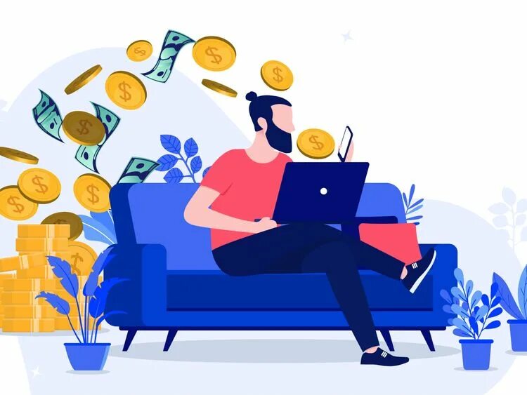 Earn from work or working. Сидит на деньгах. человек сидит на деньгах. earn money at work.